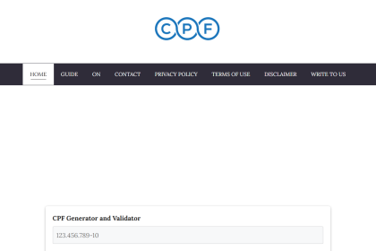 Where to Generate a Fake CPF for Testing 