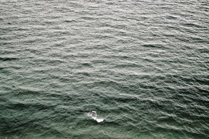 An aerial view of ocean waves