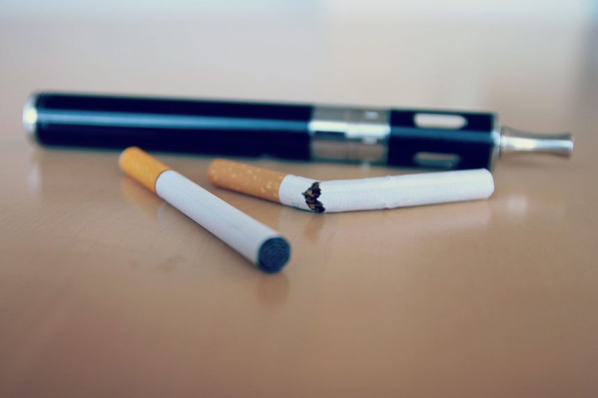 Illustrated graphic about vaping after smoking cessation and lung cancer evidence